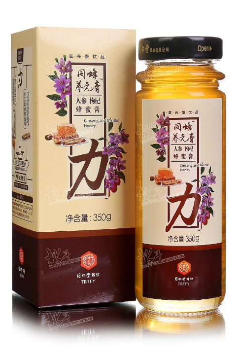 同仁堂蜂蜜白底拍摄-蜂蜜拍摄-食品拍摄