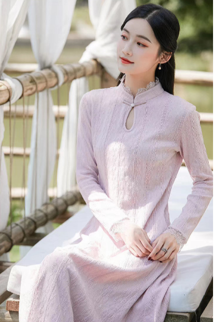 中式旗袍改良现代旗袍中式汉服复古女装模特拍摄拍摄