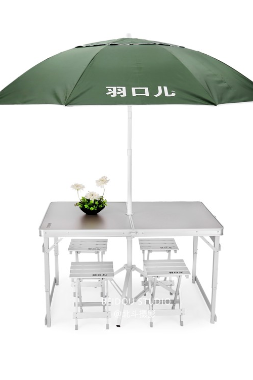 家具家居类拍摄 折叠桌椅 白底平铺拍摄 