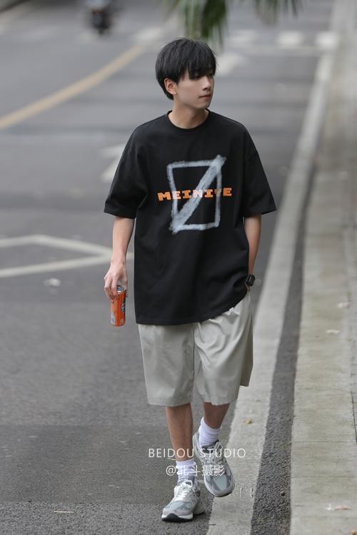 男装美式街头潮流印花短袖男日系宽松潮牌T恤 