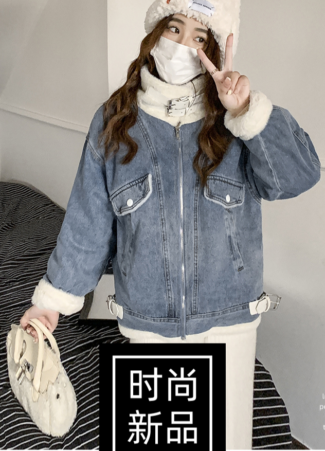 加绒牛仔外套 详情页
