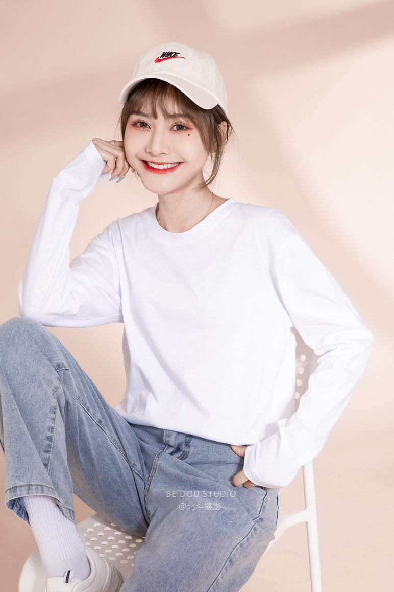 模特KIKI 女装拍摄 长袖拍摄 打底上衣拍摄