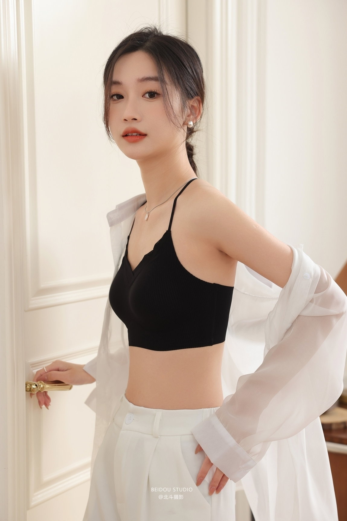 模特小咪 吊带拍摄