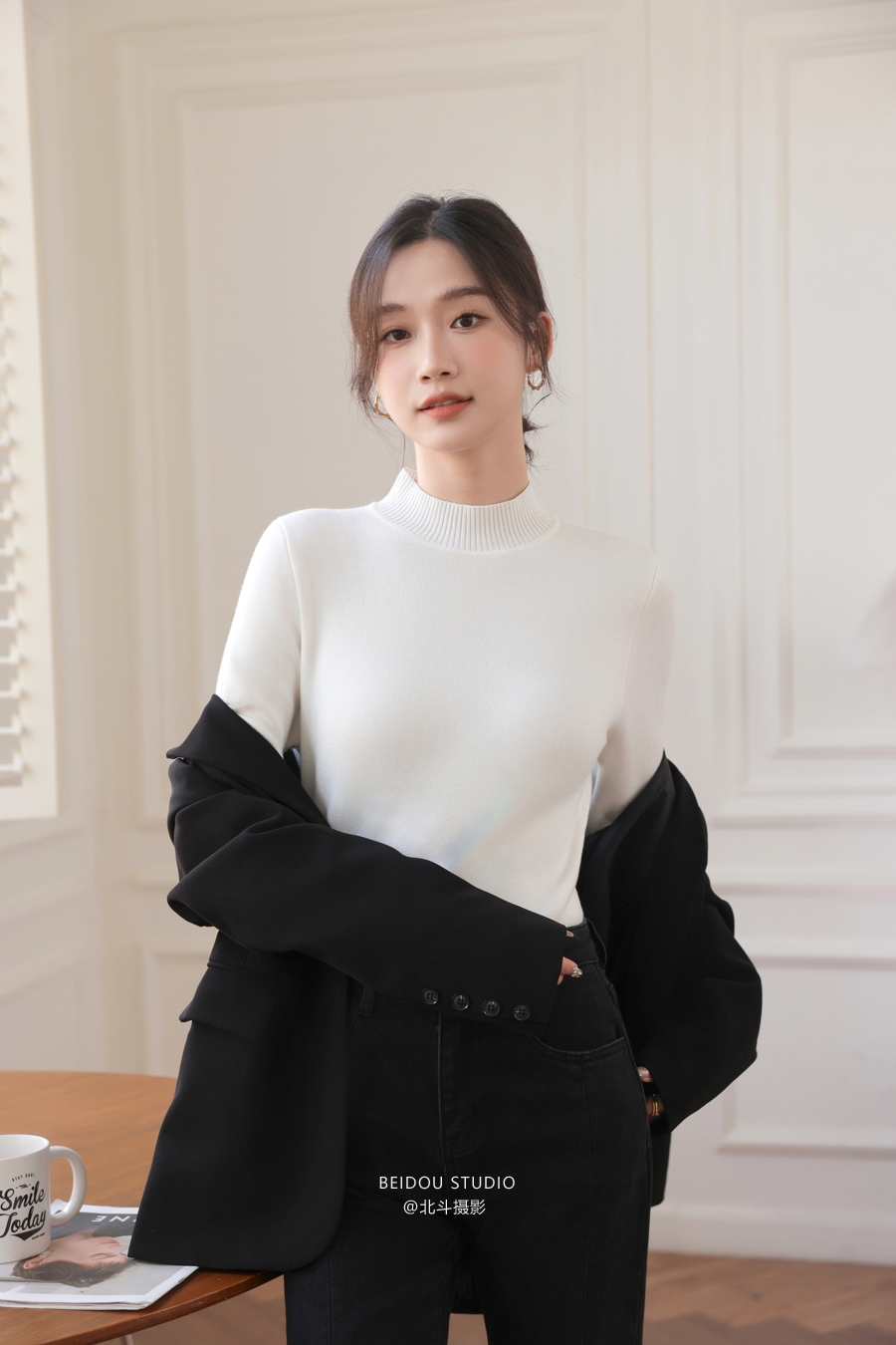 模特小咪 毛衣拍摄