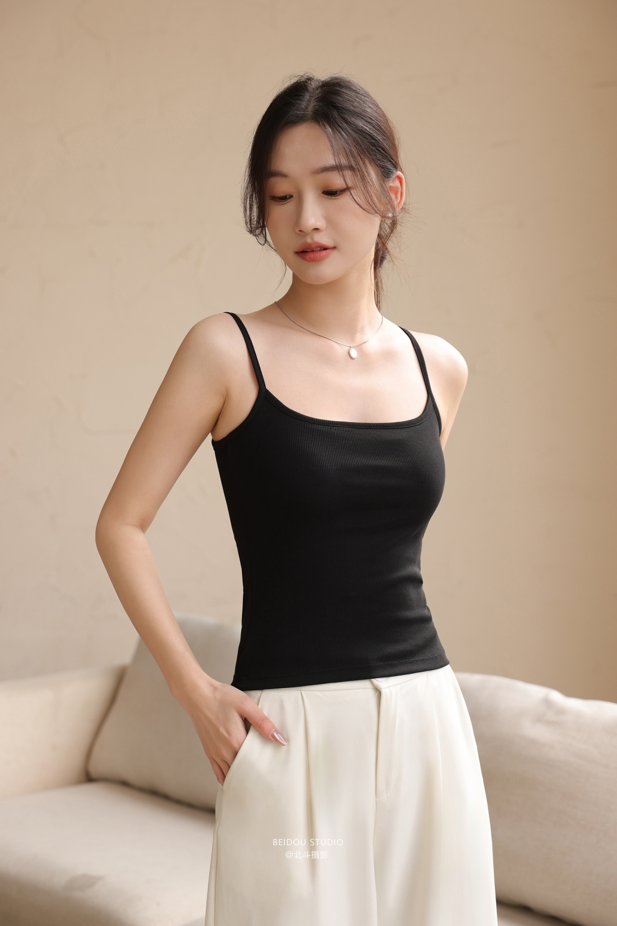 模特小咪 吊带拍摄