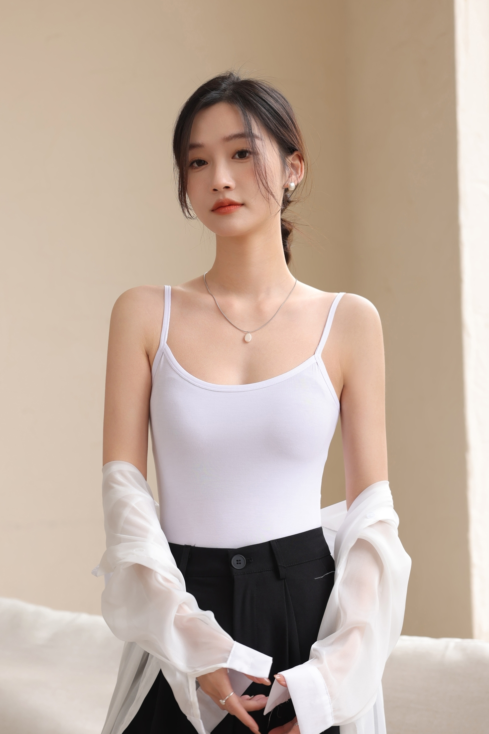 模特小咪 吊带拍摄